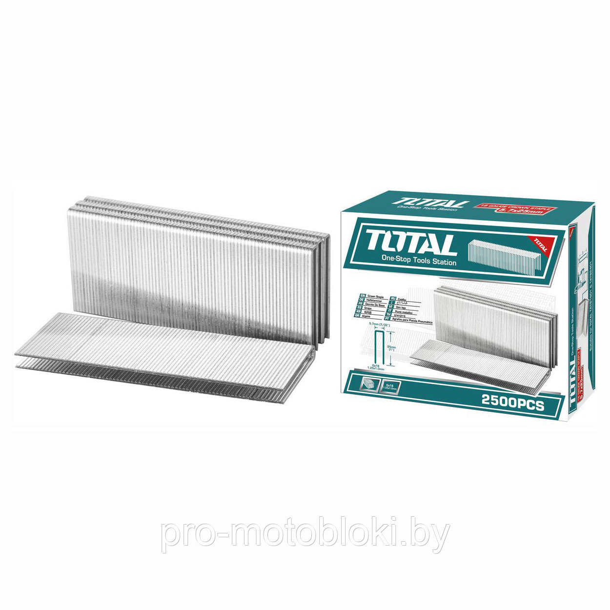 Скобы TOTAL GA18 1,25x1,0x25 TOTAL TAC918252