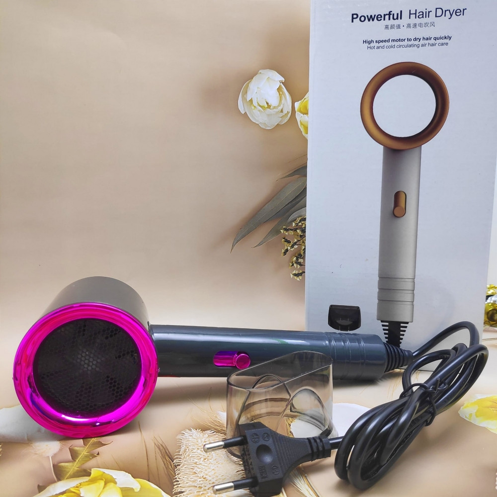 Профессиональный фен для сушки и укладки волос Powerful Hair Dryer 800W (2 темп. режима, 2 скорости) - фото 3 - id-p197580649