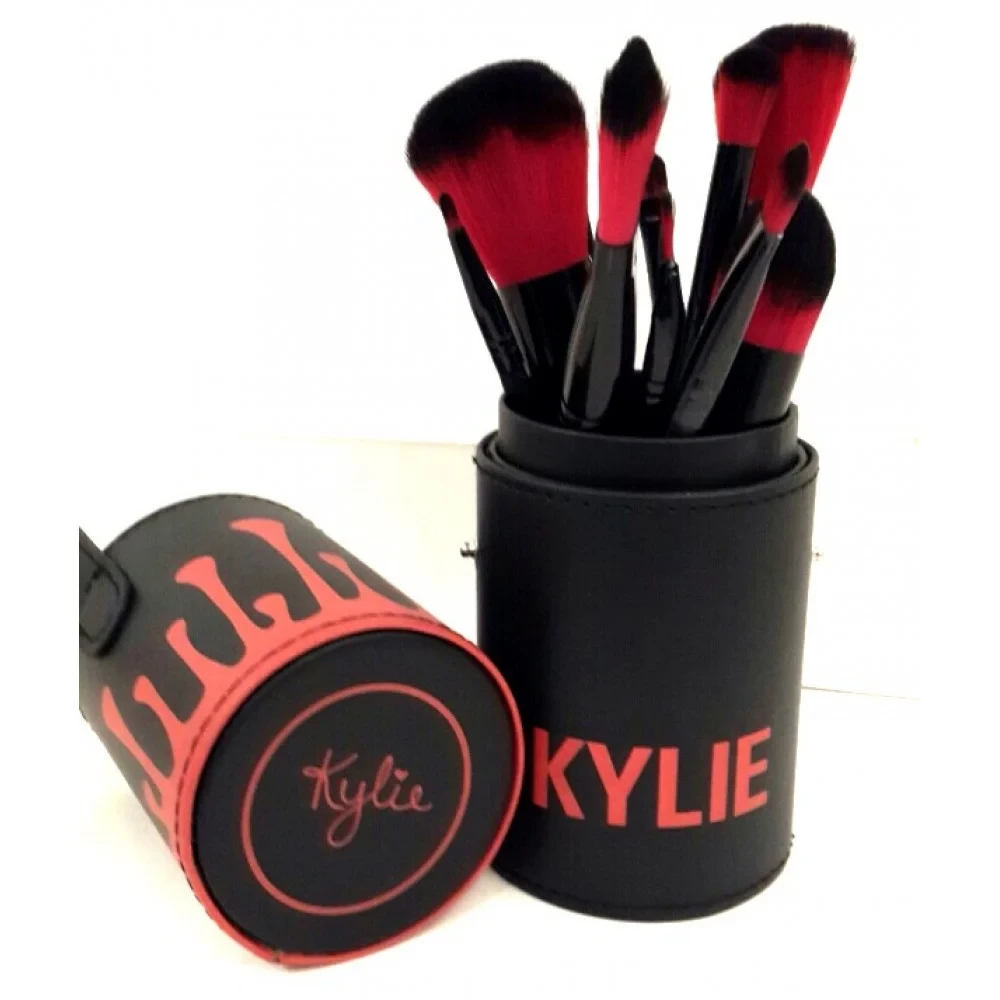 Набор кистей для макияжа в тубусе KYLIE RED/Black, RED/White 12 шт - фото 3 - id-p115845091