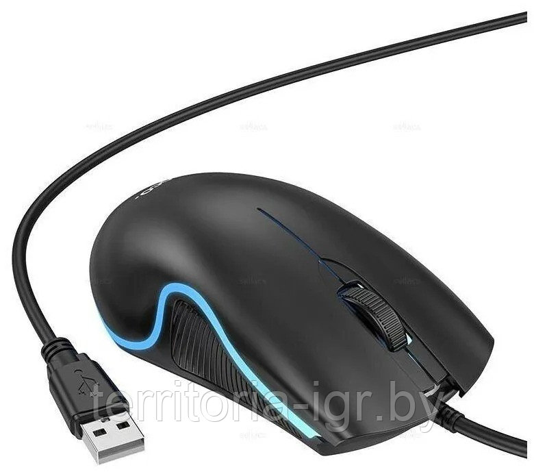 Игровая проводная мышь GM19 Enjoy gaming luminous wired mouse черный Hoco - фото 4 - id-p197584688