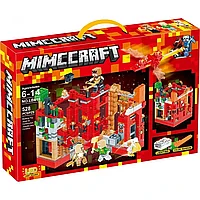 Конструктор LB616 Minecraft Красная крепость с Led подсветкой, 528 деталей