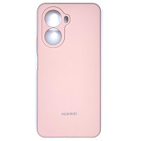 Силиконовый чехол Silicone Case с закрытым низом и защитой камеры светло-розовый для Huawei Nova 10 SE