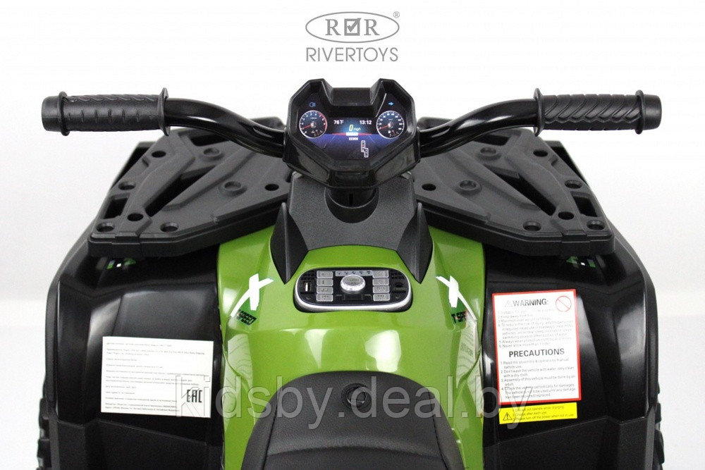 Детский электроквадроцикл RiverToys T001TT 4WD (зеленый) - фото 4 - id-p184973268