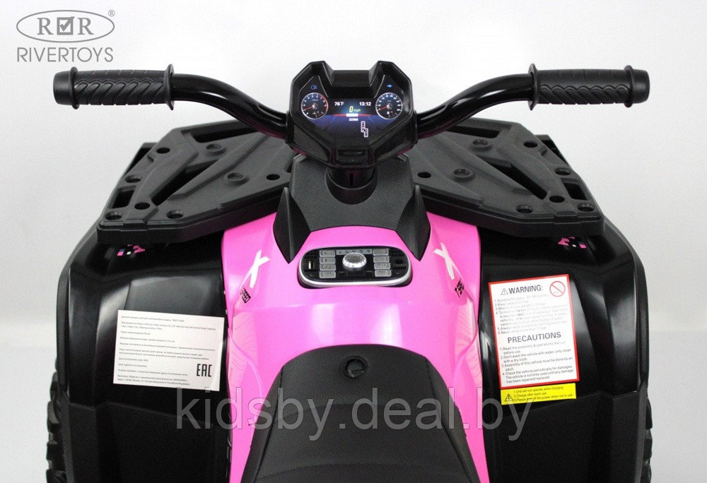 Детский электроквадроцикл RiverToys T001TT 4WD (розовый) - фото 3 - id-p184973270