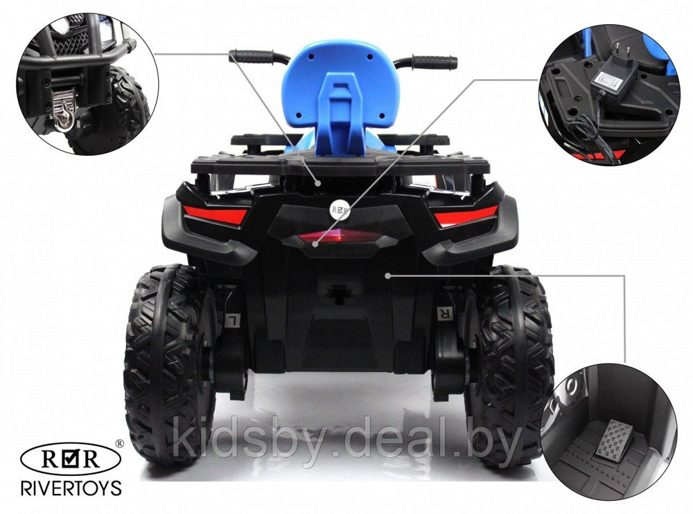 Детский электроквадроцикл RiverToys T001TT 4WD (синий) - фото 4 - id-p184973271
