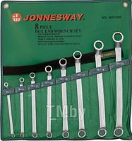 Набор ключей гаечных накидных изогнутых 75 в сумке, 6-22 мм, 8 предметов Jonnesway W23108S