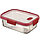 Контейнер пищевой прямоугольный Smart cook 3,7л, красный, фото 3