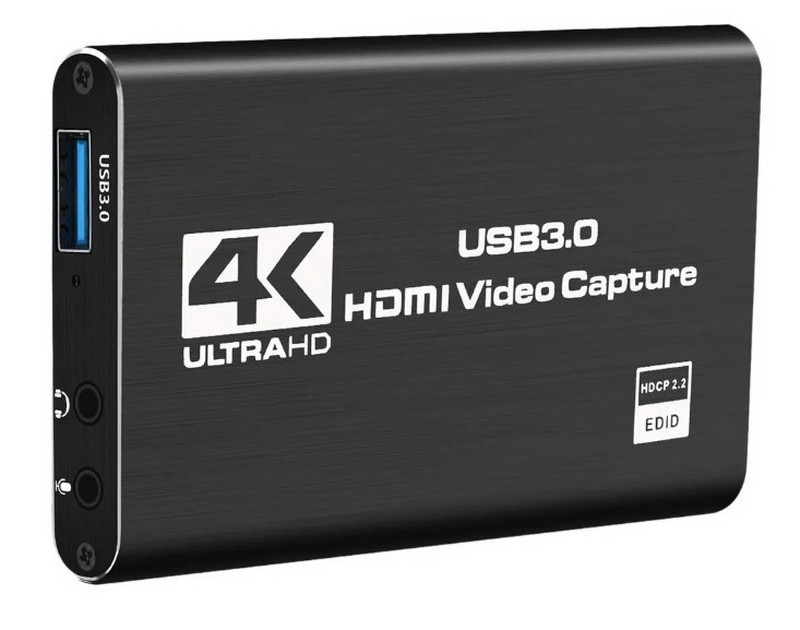 Карта видеозахвата USB3.0 - HDMI 4K, ver.06, черный 556330