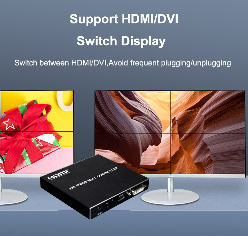Контроллер видеостены HDMI FullHD на 4 экрана 2x2 556331 - фото 8 - id-p197618670