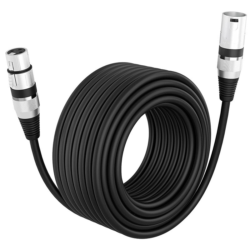 Аудио-кабель XLR (для микрофона, гитары, инструментов), M-F, black, 1 метр 556339 - фото 5 - id-p197618783