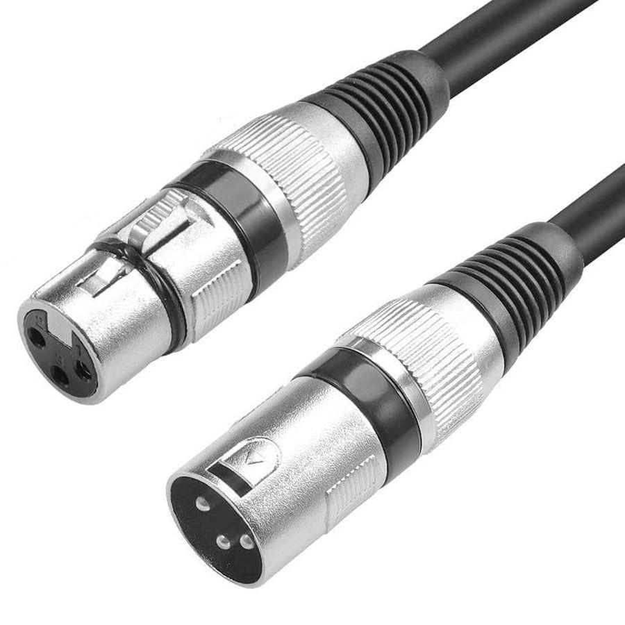 Аудио-кабель XLR (для микрофона, гитары, инструментов), M-F, black, 2 метра 556340