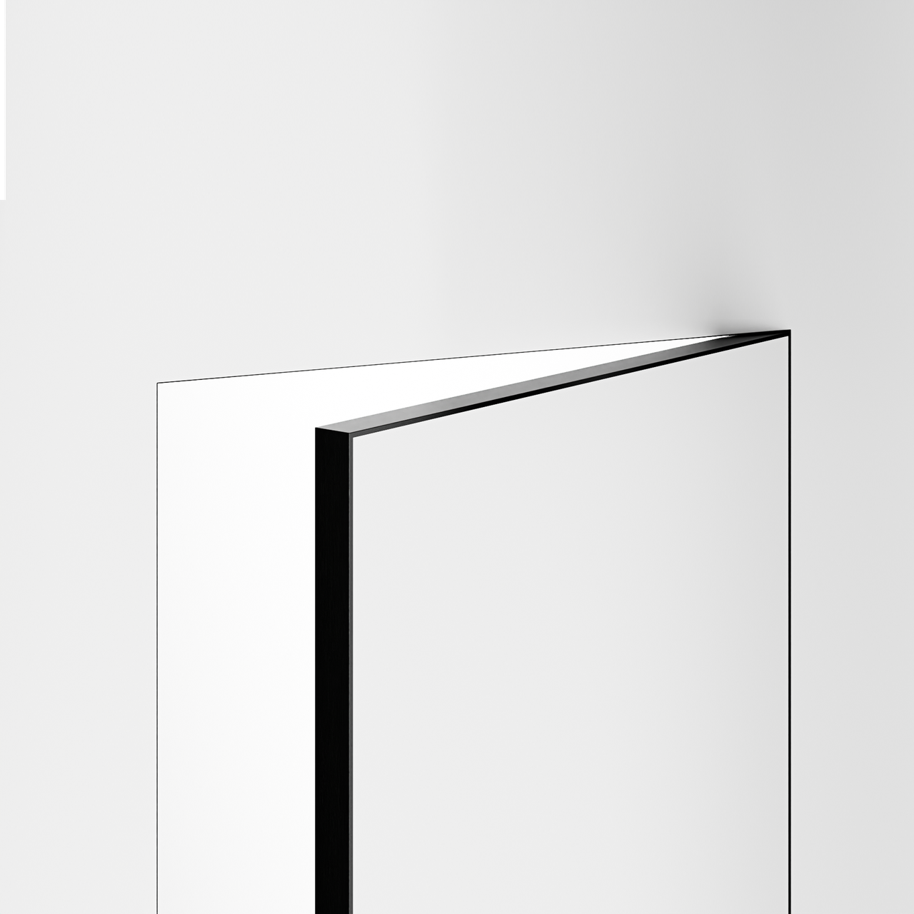 Дверь скрытая под покраску стандартная с черной алюминиевой кромкой ДССП 1900*700*40мм - фото 3 - id-p197659272