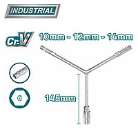 Ключ торцевой Y-образный 10-12-14 мм TOTAL THYSW101214