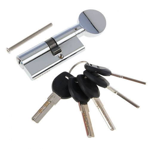 Цилиндр GN70PС (ключ/завертка,хром) сталь - фото 1 - id-p197664159