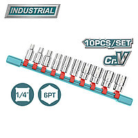 Набор головок 1/4 " TOTAL THT1411023 (10шт)