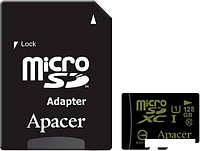 Карта памяти Apacer microSDXC AP128GMCSX10U1-R 128GB (с адаптером)