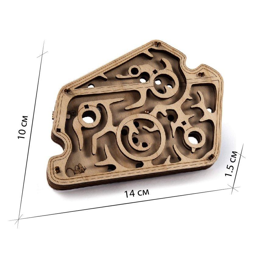 Деревянный конструктор-головоломка (сборка без клея) 2 в 1 "Мышка в сыре" UNIWOOD - фото 10 - id-p197664418