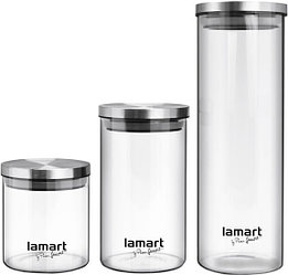 Набор стеклянных баночек для сыпучих продуктов Lamart Peut LT6025