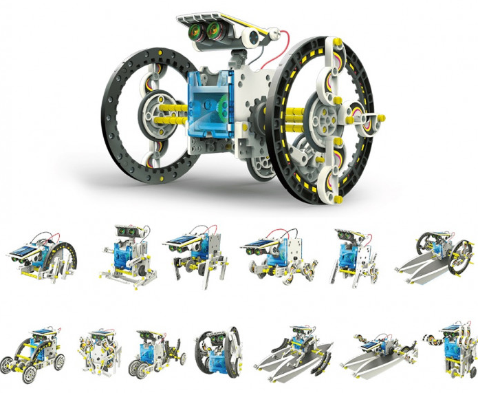 Конструктор робот на солнечных батареях Solar Robot kit 14 в 1 - фото 7 - id-p197685821