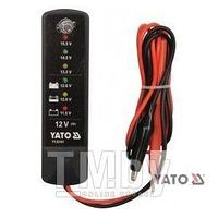 Тестер аккумуляторов индикаторный 12V Yato YT-83101