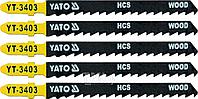 Полотна для электролобзика по дереву 75х100х1,3мм 6TPI (5шт) Yato YT-3403