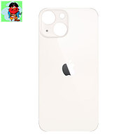 Задняя крышка (стекло) для Apple iPhone 14 Plus, цвет: белый (широкое отверстие под камеру)