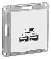 Розетка USB AtlasDesign, белый Schneider Electric ATN000133