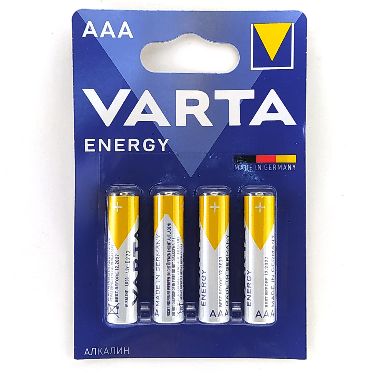 Батарейка Varta Energy LR03 AAA Alkaline - фото 1 - id-p197740574