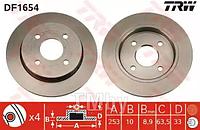 Тормозной диск Ford Focus (1998-04), Mondeo (1996-), Scorpio (-1994) R TRW DF1654