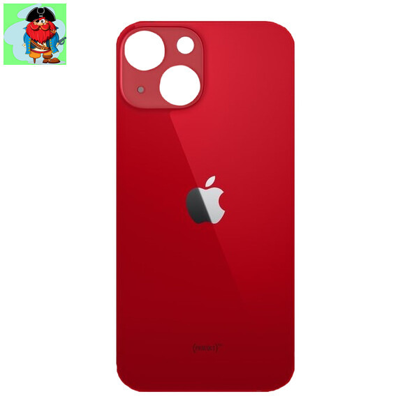 Задняя крышка (стекло) для Apple iPhone 13 mini, цвет: красный (широкое отверстие под камеру) - фото 1 - id-p197730771