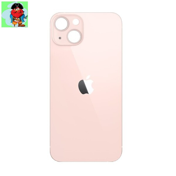 Задняя крышка (стекло) для Apple iPhone 13 mini, цвет: розовый (широкое отверстие под камеру) - фото 1 - id-p197730772