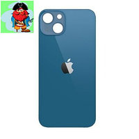 Задняя крышка (стекло) для Apple iPhone 13 mini, цвет: синий (широкое отверстие под камеру)