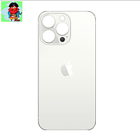 Задняя крышка (стекло) для Apple iPhone 13 Pro MAX, цвет: белый (широкое отверстие под камеру)