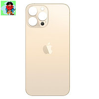 Задняя крышка (стекло) для Apple iPhone 13 Pro MAX, цвет: золотой (широкое отверстие под камеру)