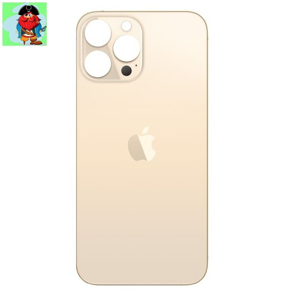 Задняя крышка (стекло) для Apple iPhone 13 Pro MAX, цвет: золотой (широкое отверстие под камеру) - фото 1 - id-p197730777