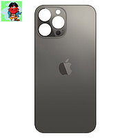 Задняя крышка (стекло) для Apple iPhone 13 Pro MAX, цвет: черный (широкое отверстие под камеру)