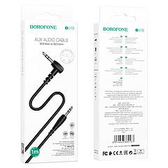 Акустический кабель BOROFONE BL10 jack (M) - jack(M) 3.5mm (1.0 м, угловой) цвет: черный