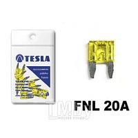 Предохранители плоские MINI 20A FNL serie 32V LED (25 шт) TESLA FNL20A25