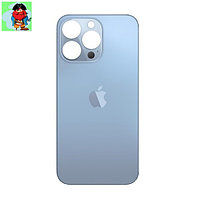 Задняя крышка (стекло) для Apple iPhone 13 Pro MAX, цвет: голубой (широкое отверстие под камеру)