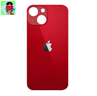 Задняя крышка (стекло) для Apple iPhone 14 Plus, цвет: красный (широкое отверстие под камеру)