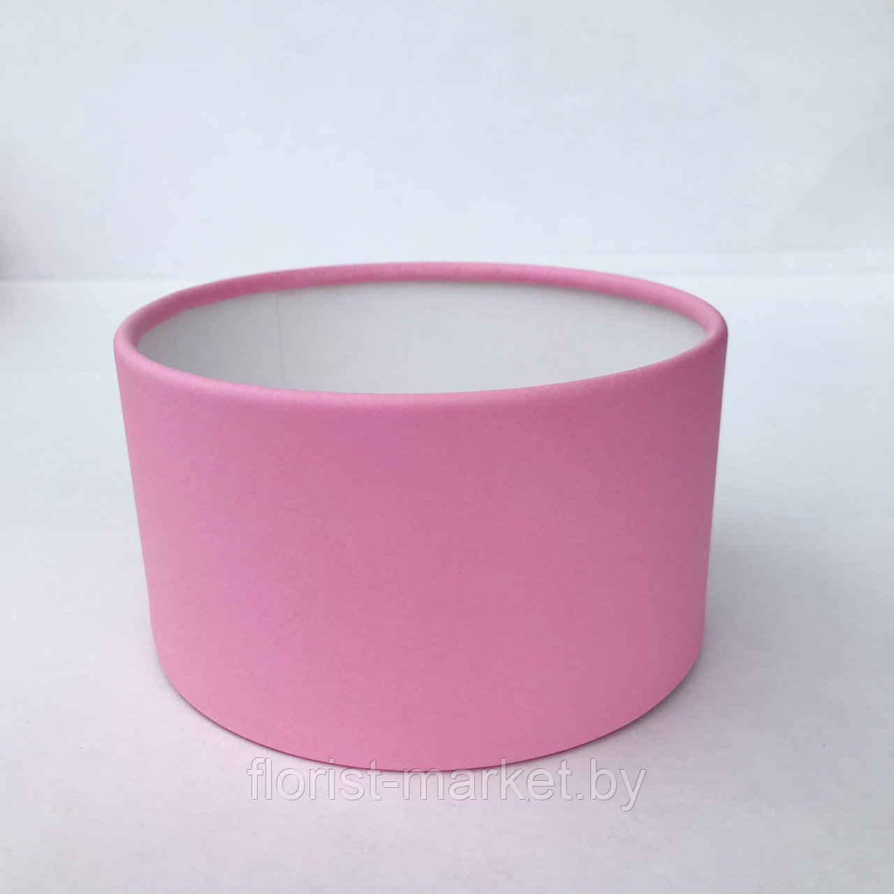 Коробка короткая круглая D12 см, розовый