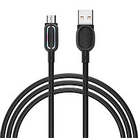 Кабель для зарядки FORZA Micro USB, 1м, 3A, с подсветкой, плетен. кабель