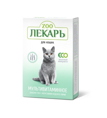 ЭКО ZOOЛЕКАРЬ мультивитаминное лакомство для кошек «Здоровый иммунитет» - фото 1 - id-p197758386