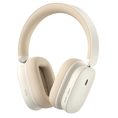 Наушники Baseus Bowie H1 Noise-Cancelling Wireless Headphones Rice White (NGTW230002) белые - фото 1 - id-p197758358