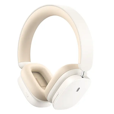 Наушники Baseus Bowie H1 Noise-Cancelling Wireless Headphones Rice White (NGTW230002) белые - фото 2 - id-p197758358