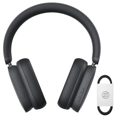 Наушники Baseus Bowie H1 Noise-Cancelling Wireless Headphones Gray (NGTW230013) черный - фото 3 - id-p197758359