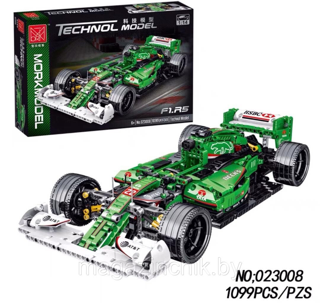 Конструктор болид F1 Формула 1, 1099 дет., MOC MORK 023008, зеленый - фото 5 - id-p197758498