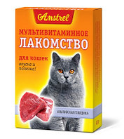 Мультивитаминное лакомство Amstrel для кошек со вкусом альпийской говядины