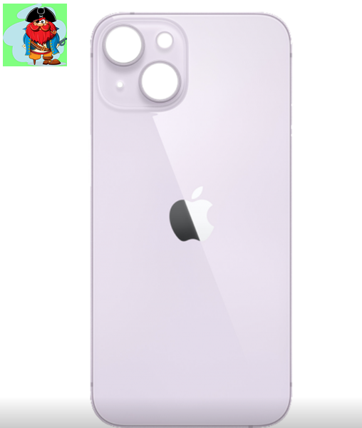 Задняя крышка (стекло) для Apple iPhone 14 Plus, цвет: фиолетовый (широкое отверстие под камеру) - фото 1 - id-p197730794