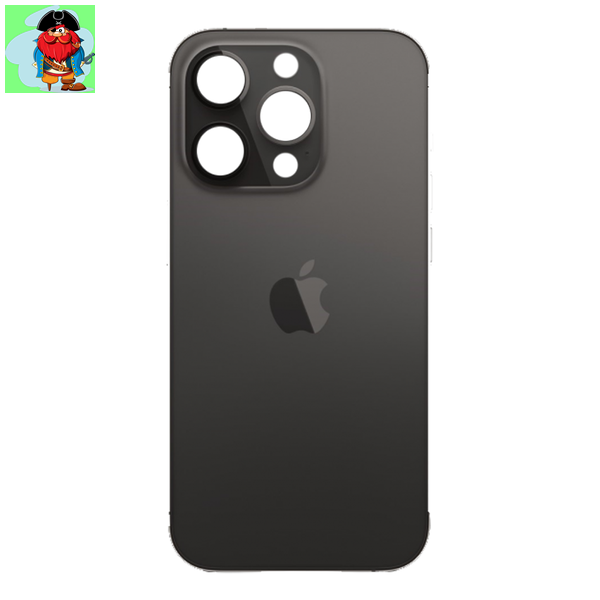 Задняя крышка (стекло) для Apple iPhone 14 Pro MAX, цвет: черный (широкое отверстие под камеру) - фото 1 - id-p197758031